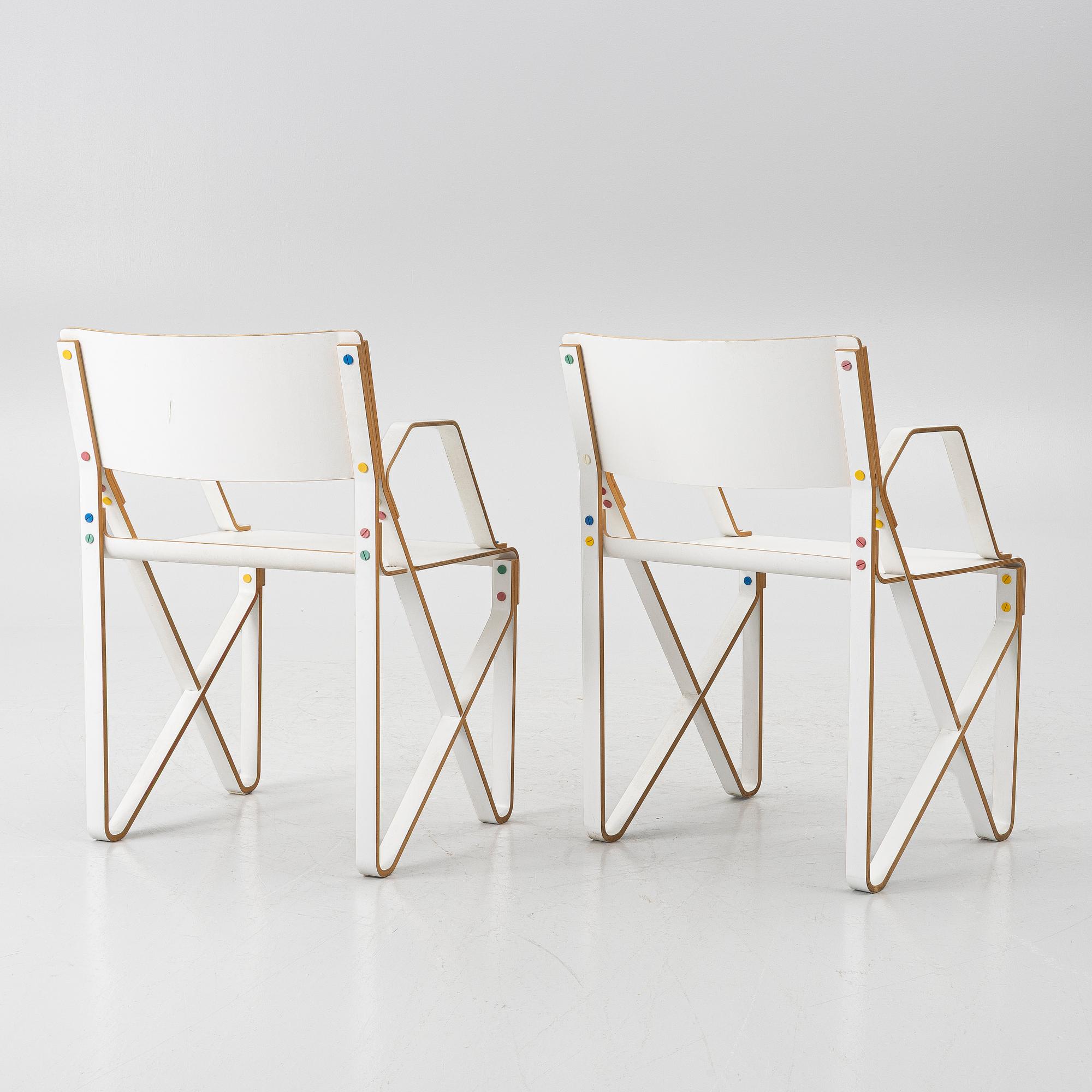 Lars Liljekvist, a pair of armchairs, 2000s.