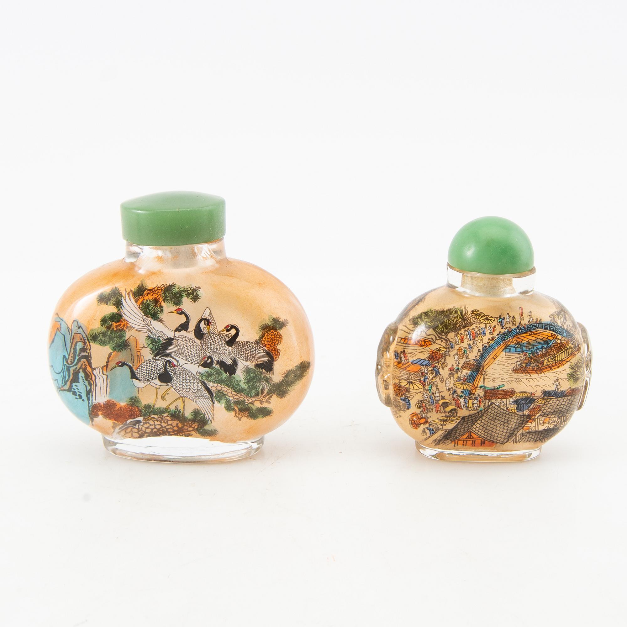 Snuff bottles 10 pcs China 20th century.