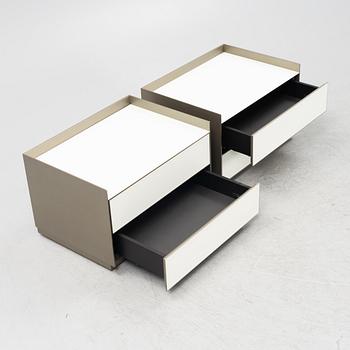 Giuseppe Bavuso, a pair of bedside tables, Rimadesio, Italy.