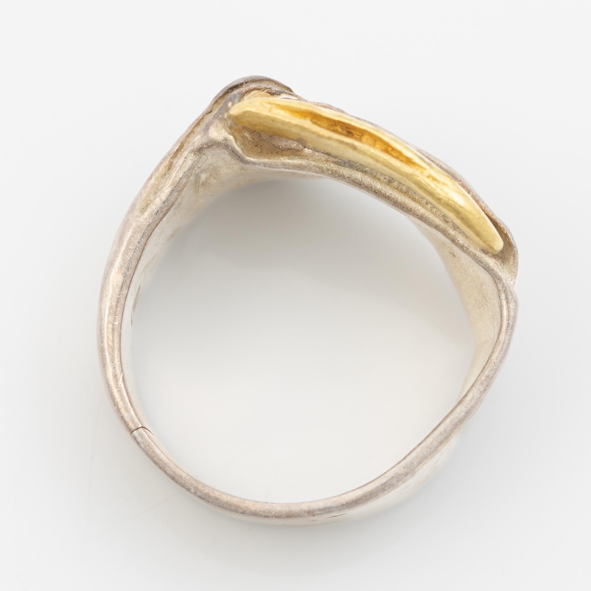 Ring sterling silver and gilded silver.