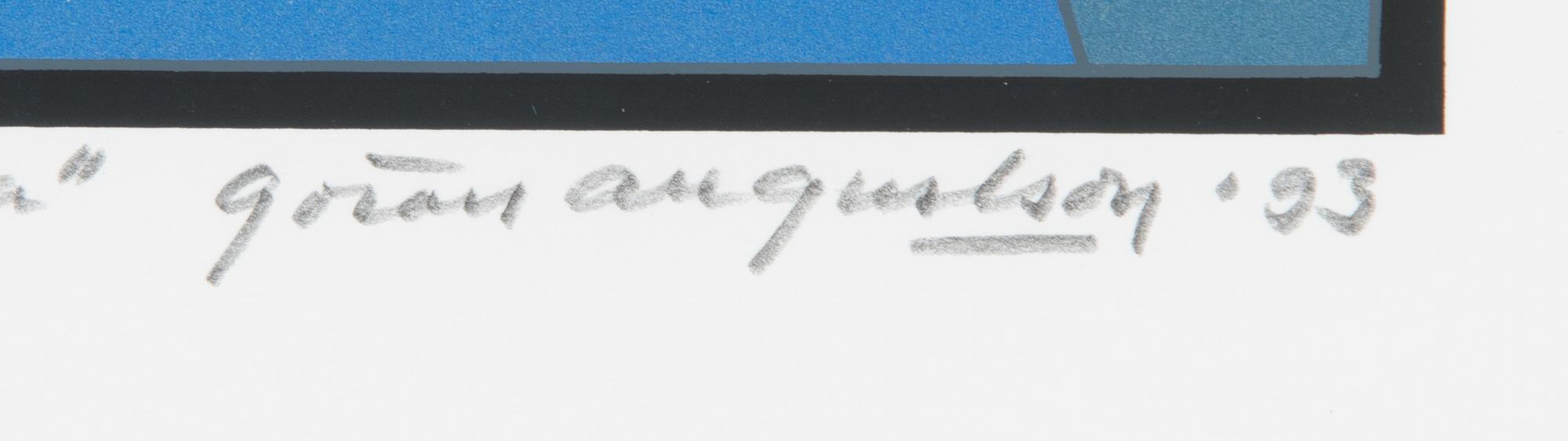 Göran Augustson, silkscreen, signed and dated -93, numbered 82/120.