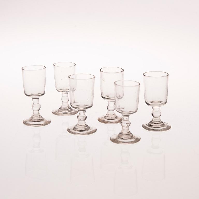 SNAPSGLAS, 6 st, 1800-tal.