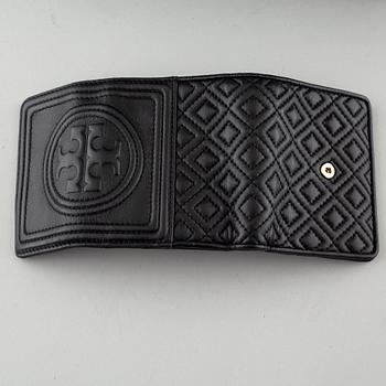 TORY BURCH, "Flemming" väska och plånbok.