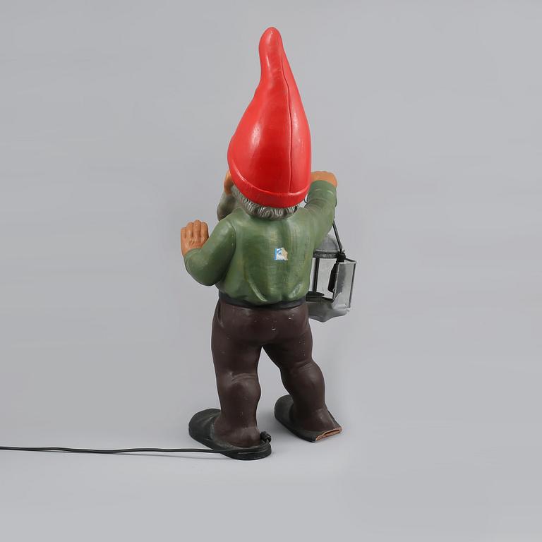 TOMTE med LYKTA, lergods, Heissner, Västtyskland, 1900-talets andra hälft.