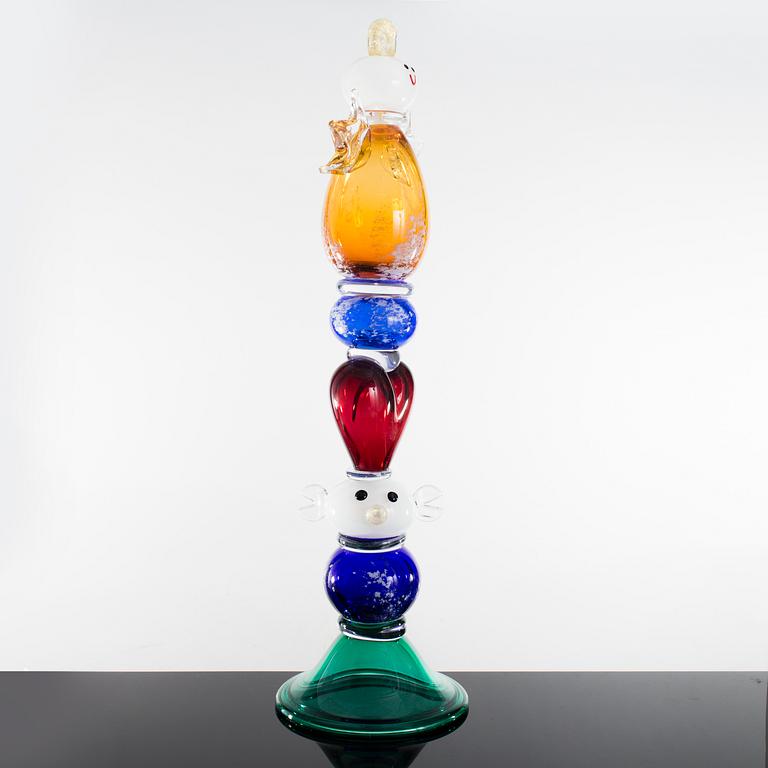 ANNA ÖRNBERG, skulptur, glas, Studioglas Strömbergshyttan, undertill signerad Anna Örnberg, märkt UNIK och daterad 2006.