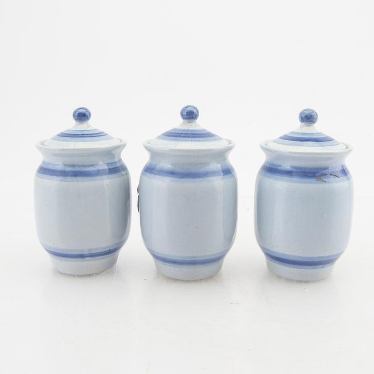 Bengt Böckman, a set of eight spice jars Höganäs.