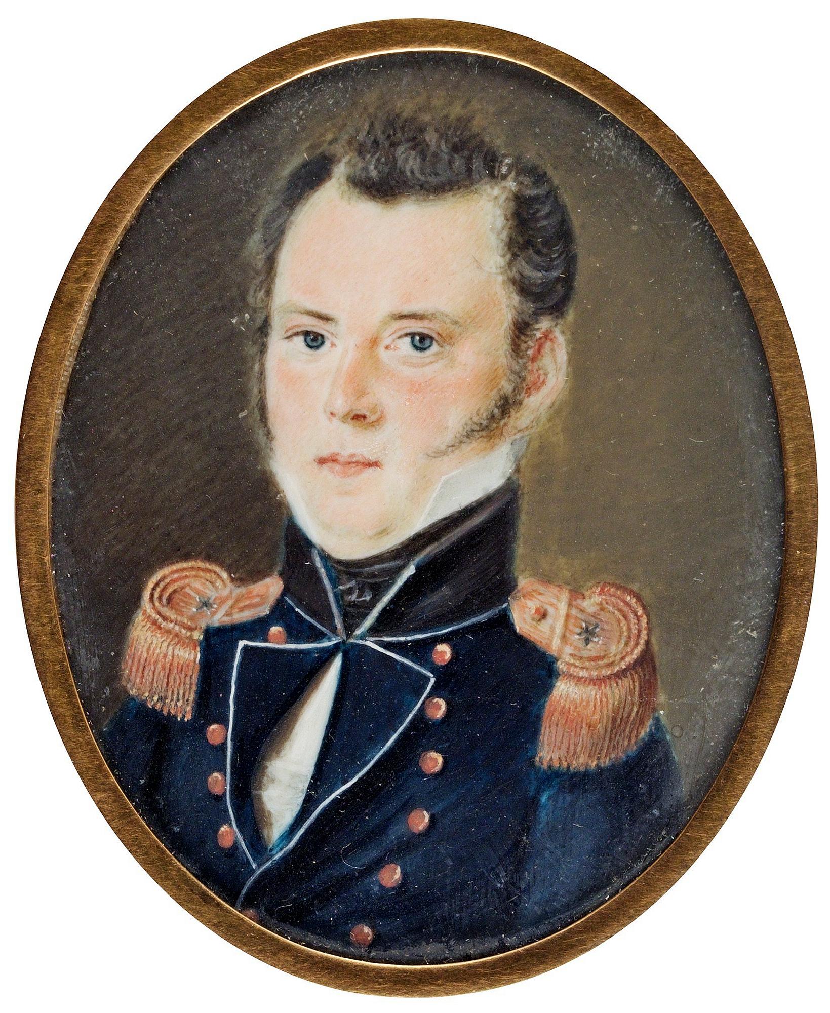 OKÄND KONSTNÄR, miniatyrmålning, gouache på ben. Sverige, 1800-talets början.