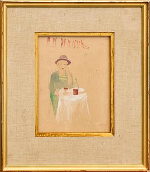 OTTE SKÖLD, akvarell/blandteknik, sign och dat Paris -33.