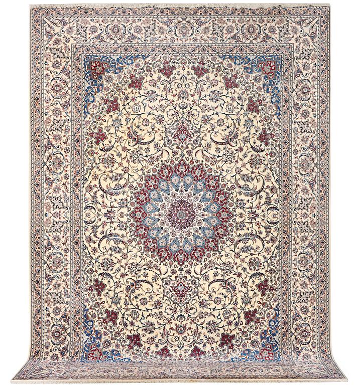 Matta, Nain, part silk, 6 laa, ca. 363 x 249 cm.