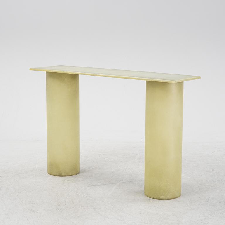 A fibreglass console table from the second half of the 20th century.