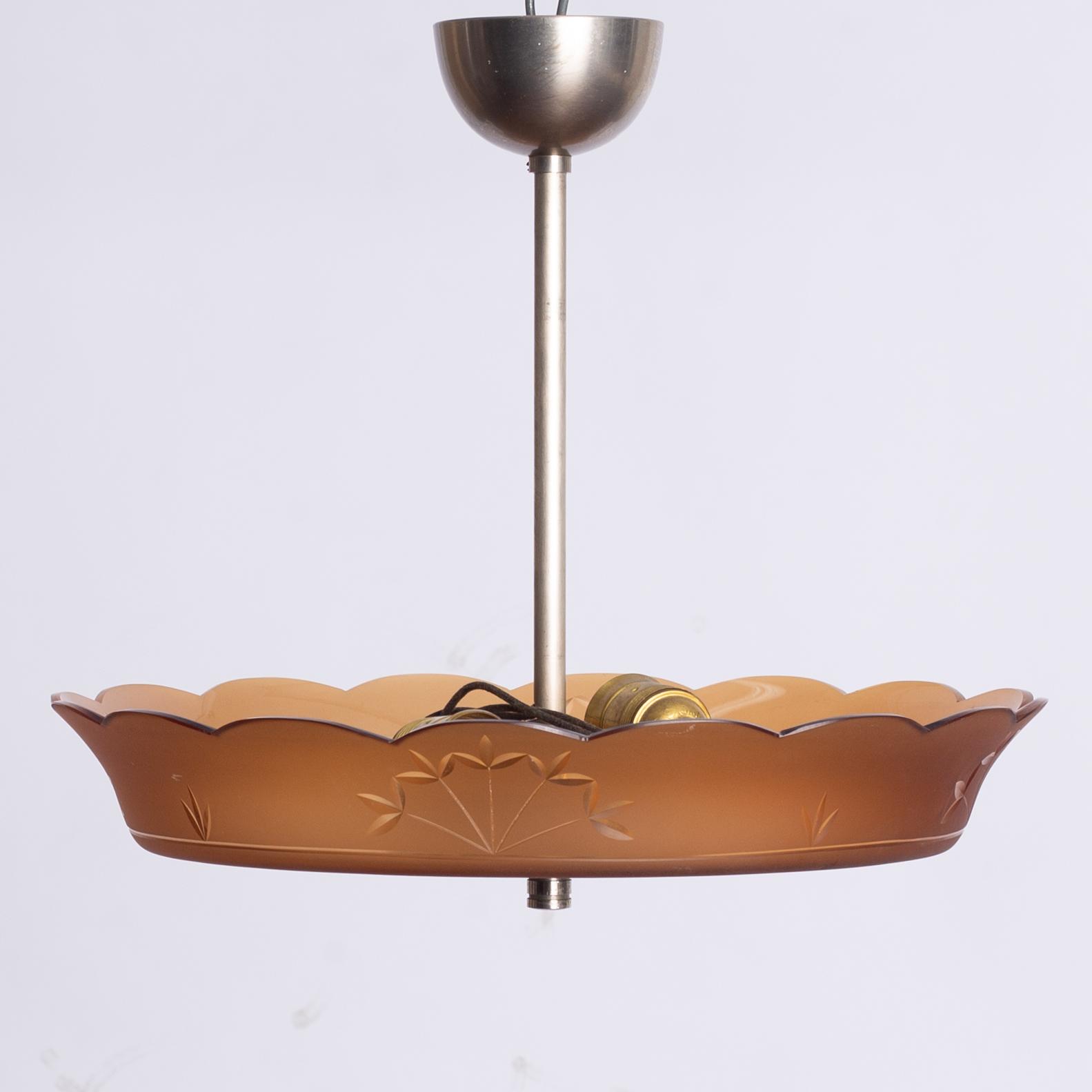 Kosta, attributed to, a ceiling lamp, 1930s.