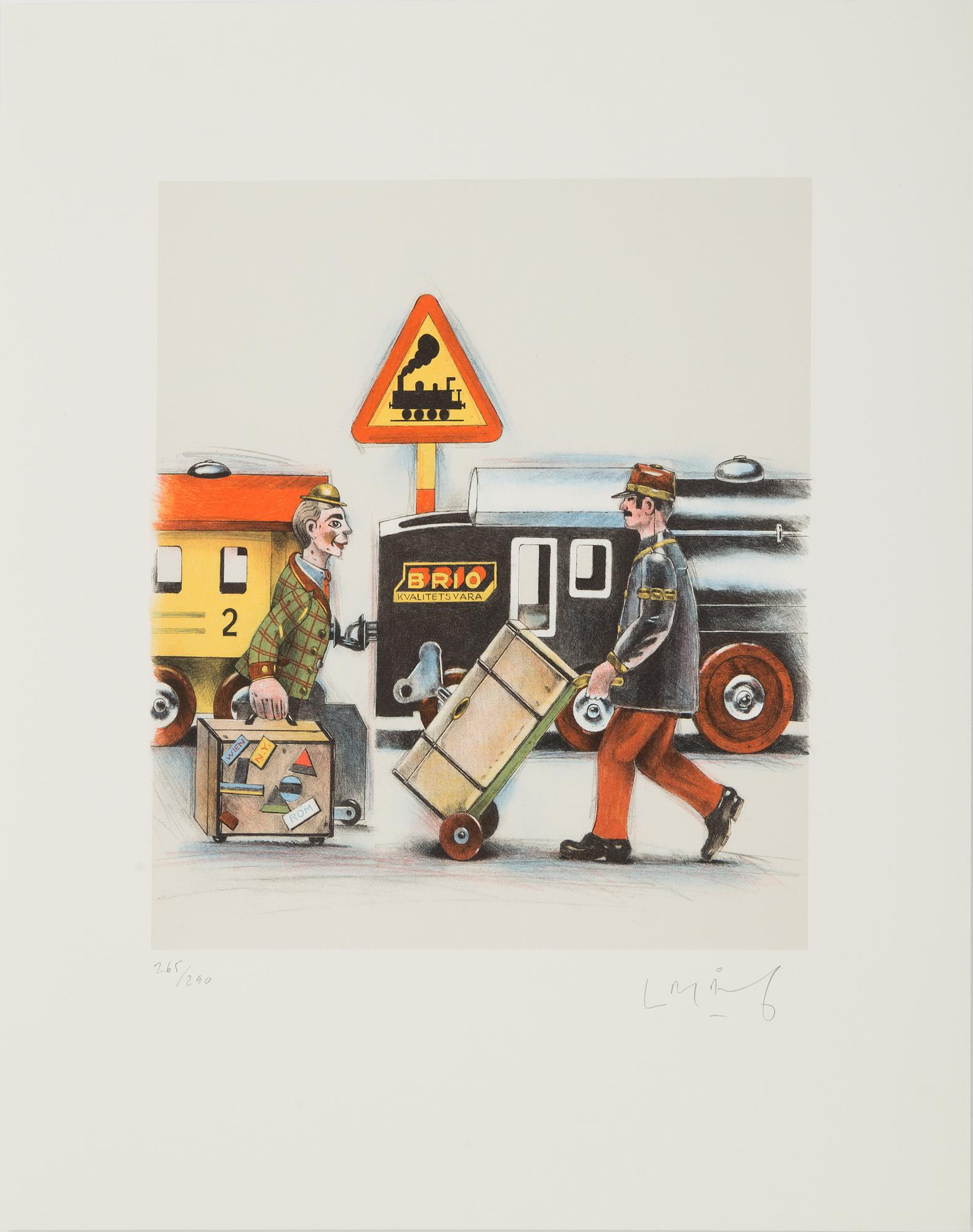 LASSE ÅBERG, portfolio with 6 lithographs in colour, signed 265/290.