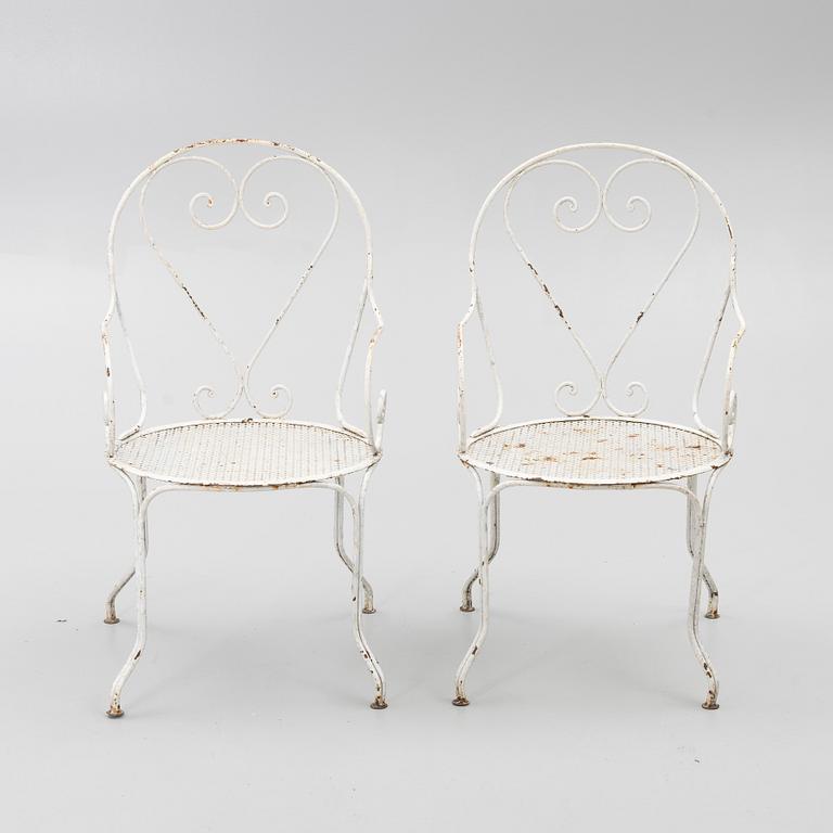 Trädgårdsmöbler, 3 delar, troligen Frankrike, 1900-talets mitt.