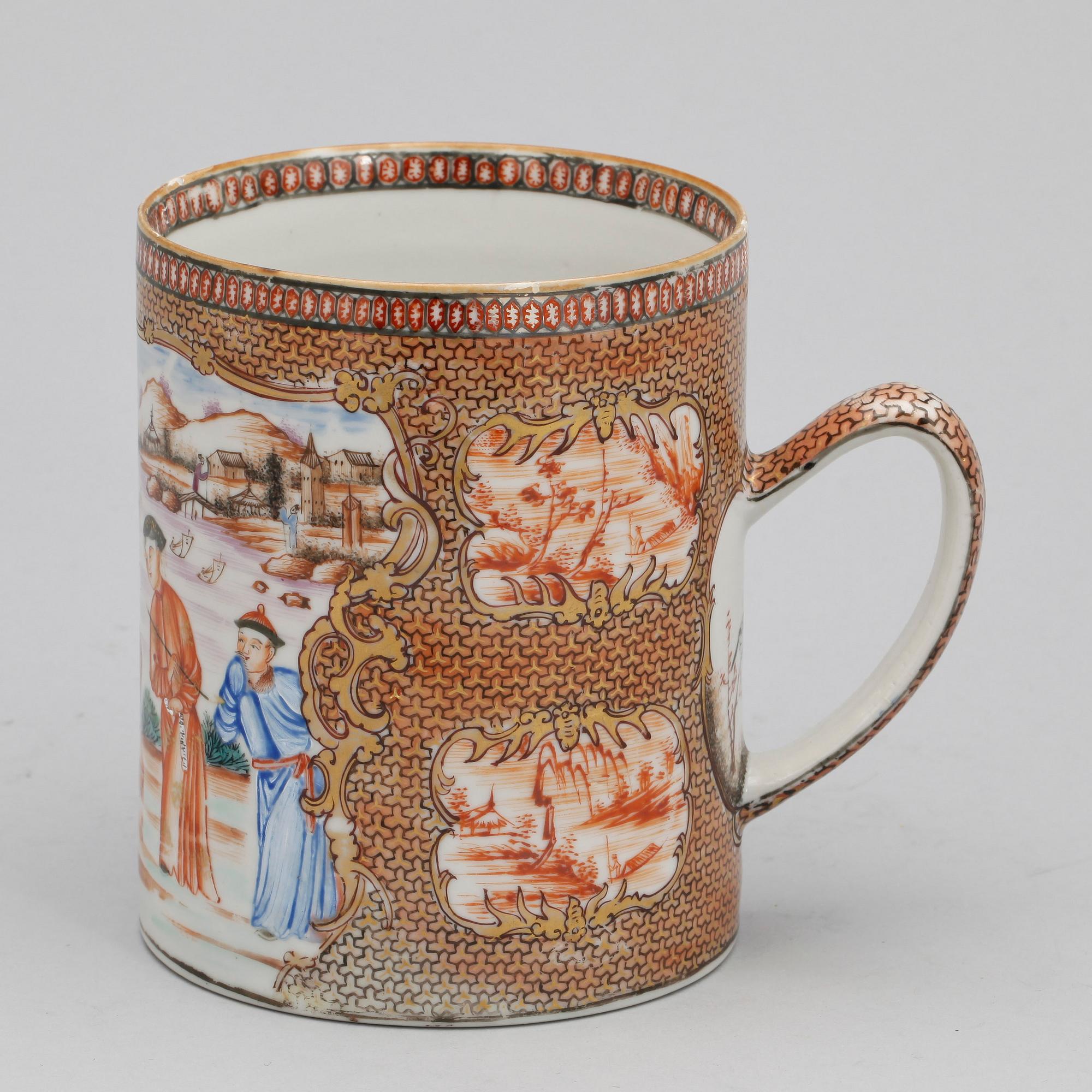 MUGG, porslin, Qianlong, Kina, 1700-tal.