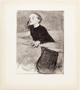 HELENE SCHJERFBECK, mapp med 48 reproduktioner, Gotthard Johansson, numrerad 89/500, Nordisk Rotogravyr Stockholm 1945.