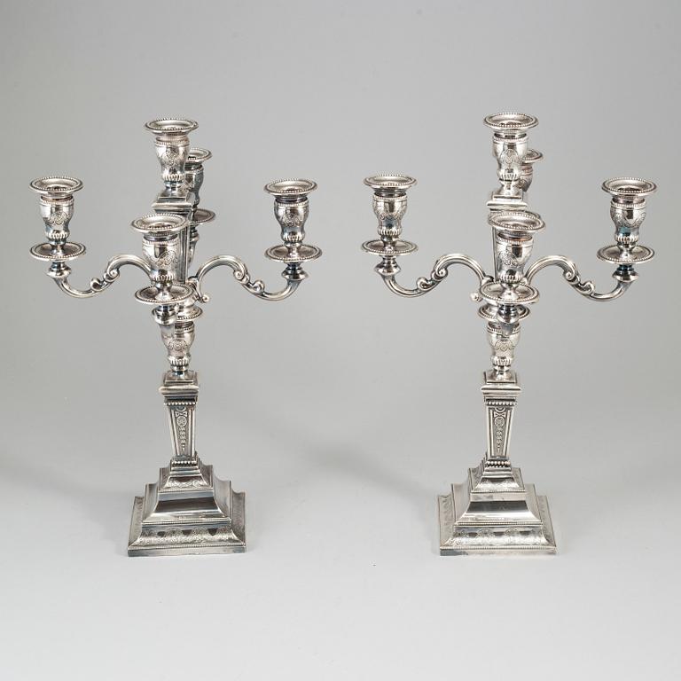 A pair of sterling silver candelabras, Polar Art, Stockholm (1980-2009).