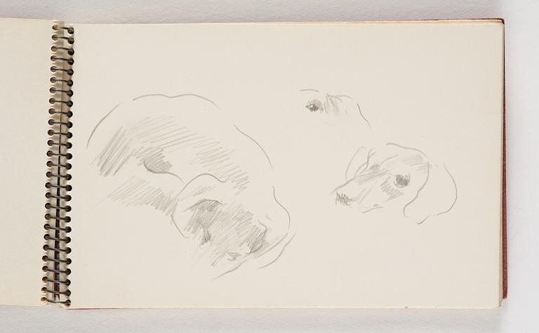 Lotte Laserstein, 10 små skissblock med teckningar.