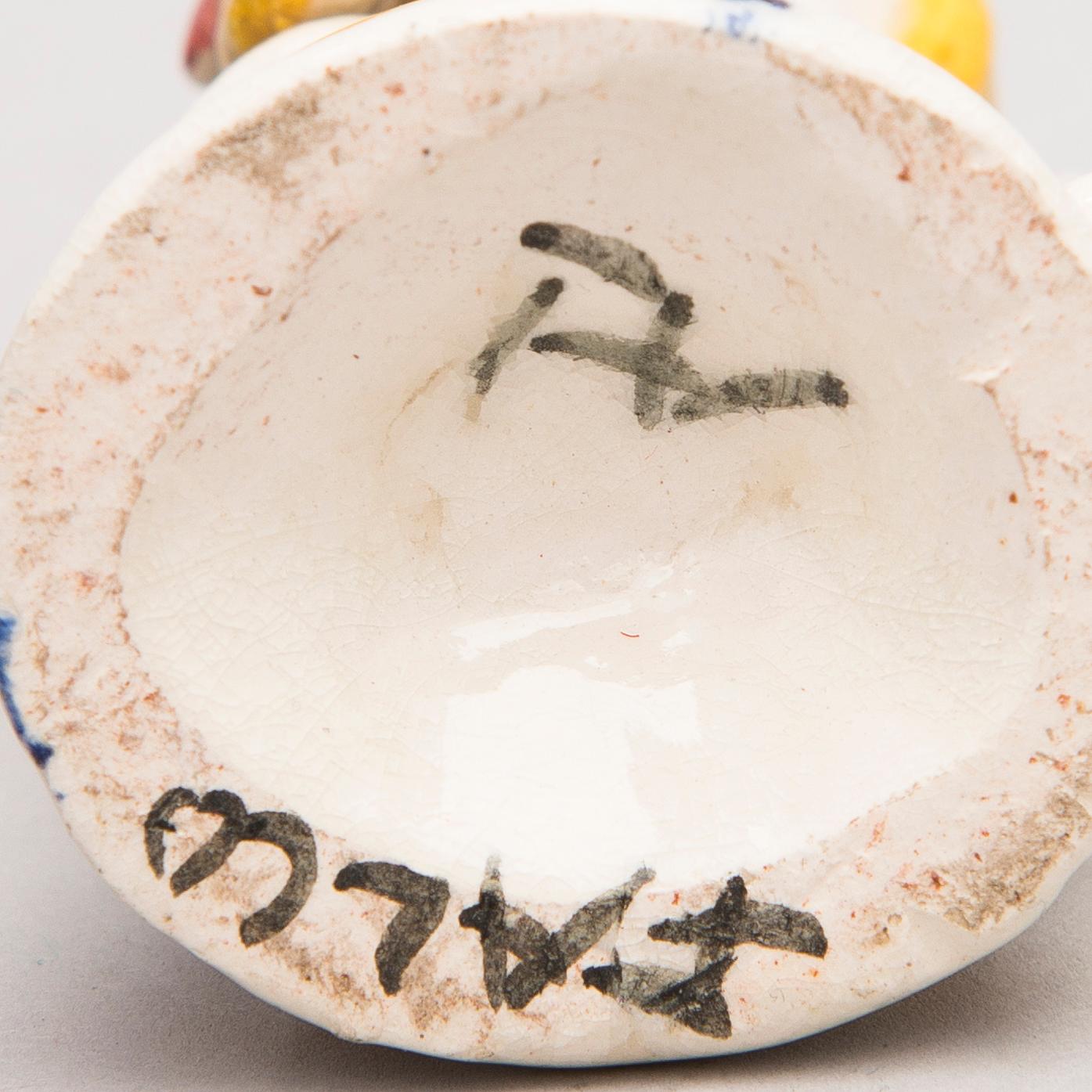 BIRDIE SAHLBERG, and ORVOKKI "OKKI" LAINE attributed to, ceramic figurines, 1+3 pcs, mid-20th century.