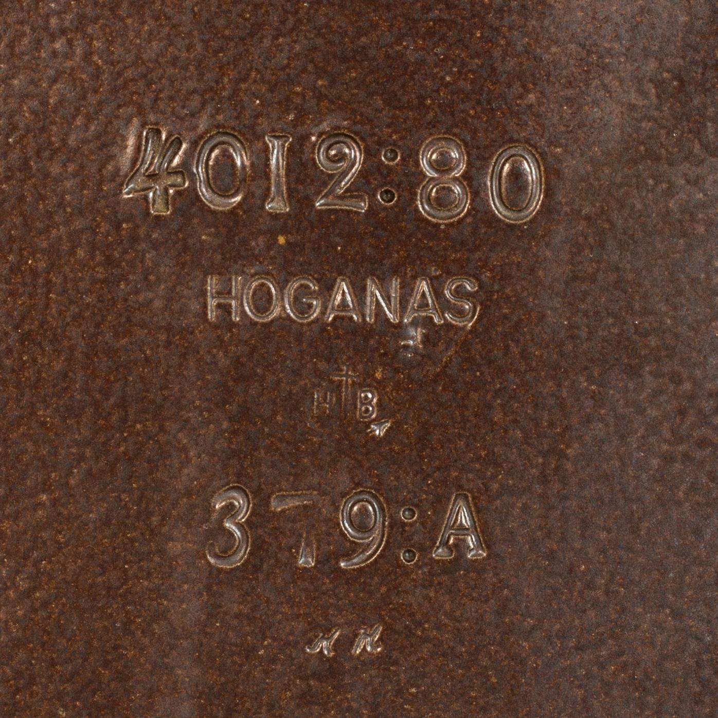 FÖRVARINGSKÄRL HÖGANÄS, 2 st, saltglaserat stengods, 1900-talets första del.