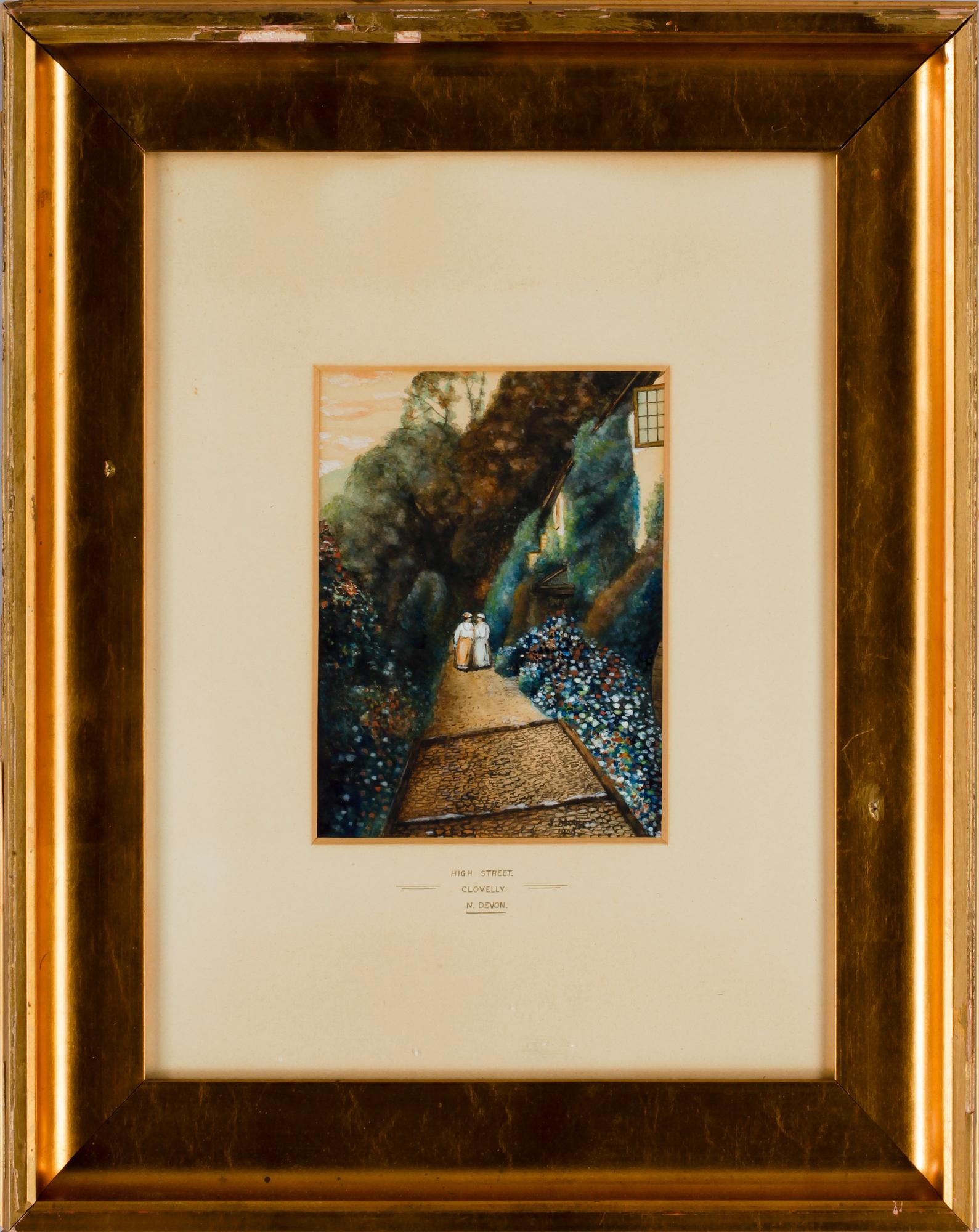 OKÄND KONSTNÄR, akvareller, ett par, England. Sign J Moyse 1909.