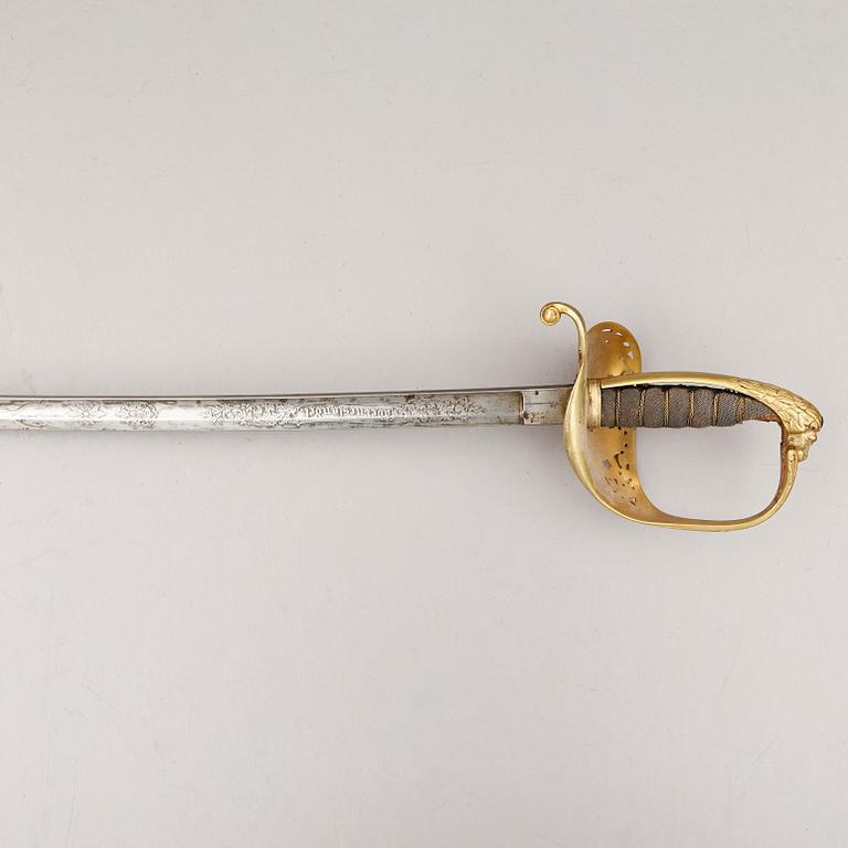 SABEL, ca 1880, för officer vid Infanteriet.
