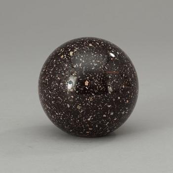 A Swedish porphyry 19th century paper weight.