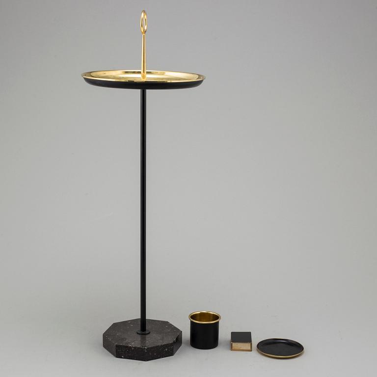 A second half of the 20th century brass smoking table from Ystad Metall.