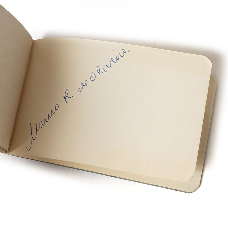Autograph collection, Brazil’s national football team, 1958 World Cup, two notebooks.