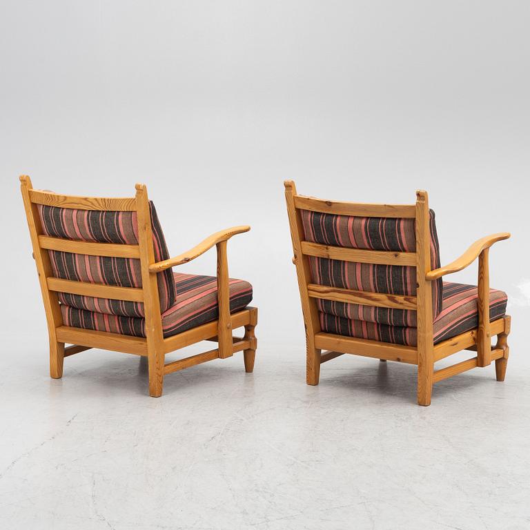 Gunnar Göpert, armchairs, a pair, sports cabin model, "Åre", 1940s/50s.