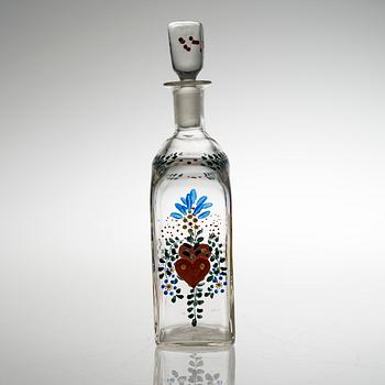 A DECANTER, glass. Karhula Finland 1930s.