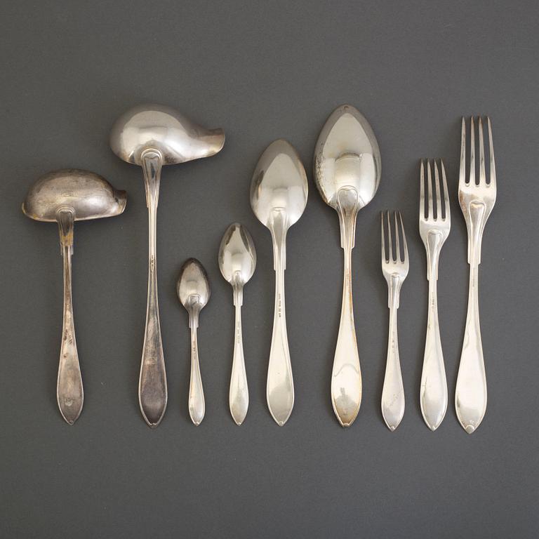 BESTICK, 94 delar, silver, Svensk spets, bland annat GAB, 1910-tal.