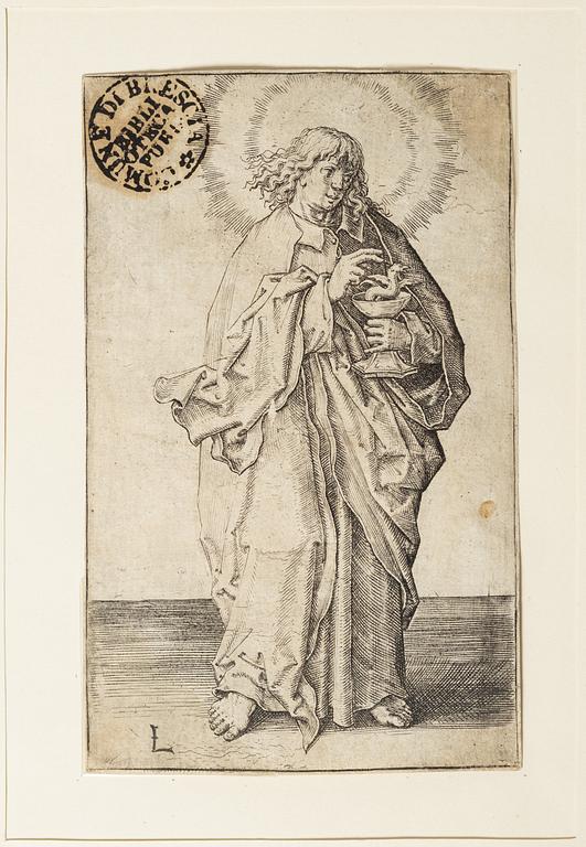 Lucas van Leyden, The Evangelist John from The Four Evangelists, The Apostels Andreas and Johannes from Christ and the Apostles.