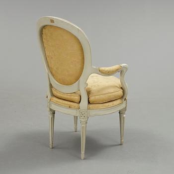KARMSTOL, gustaviansk, 1700-tal.