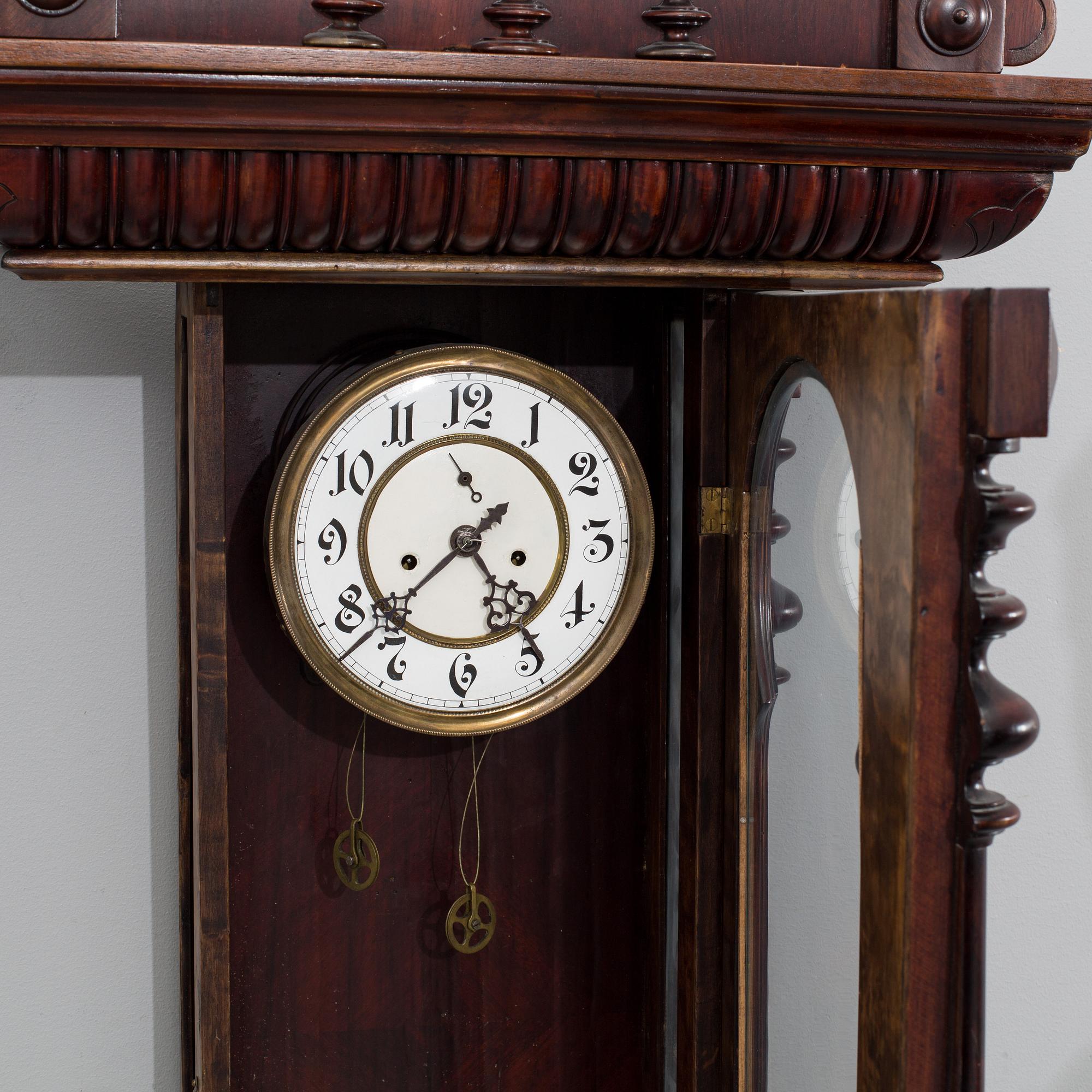 An app 1900 Gustav Becker wall clock.
