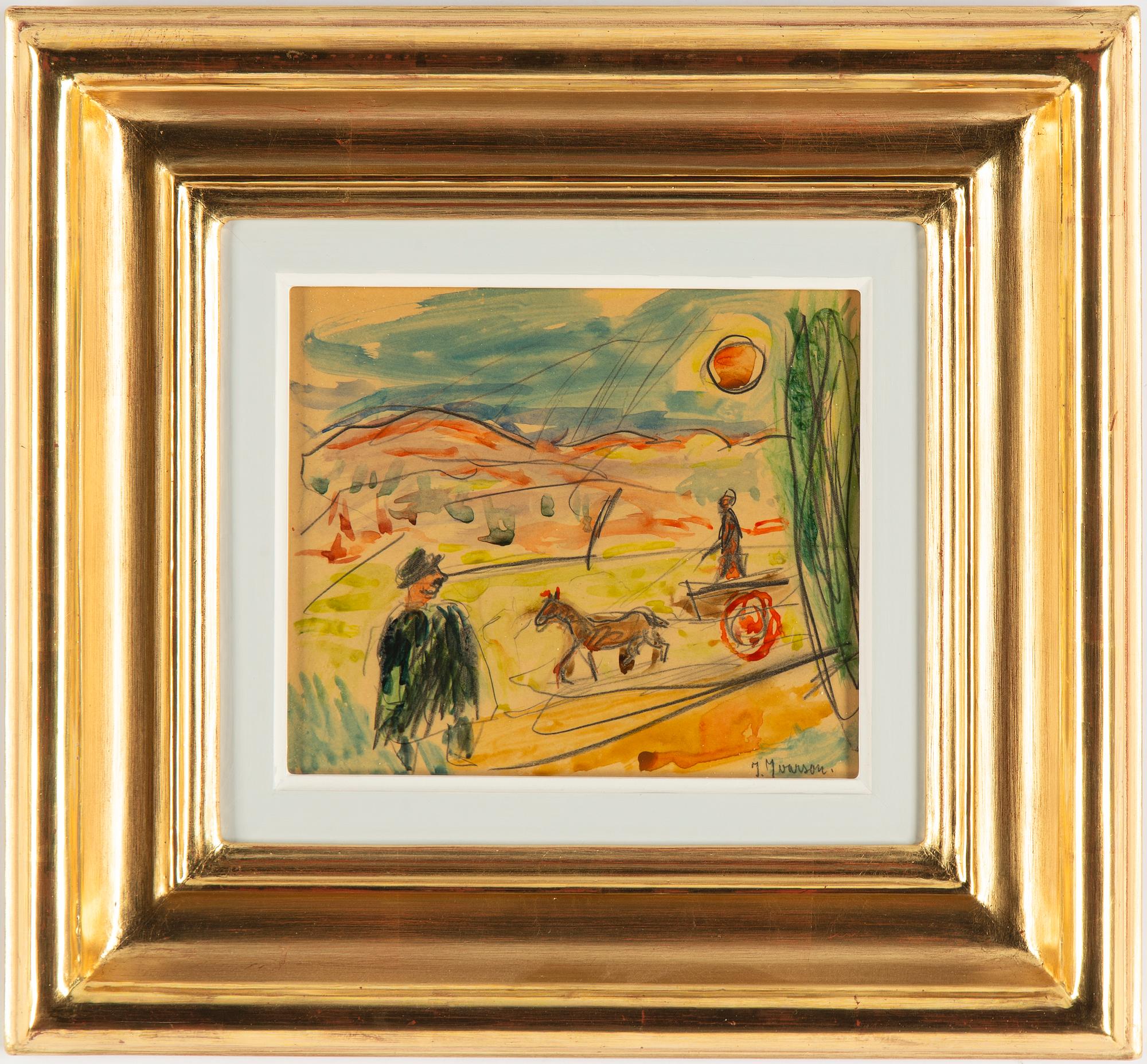 Ivan Ivarson, mixed media, signed.