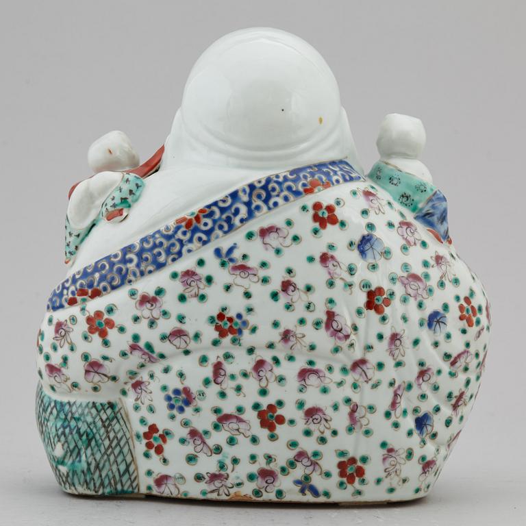 A large Chinese famille rose buddha, 20th century.