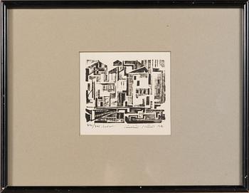 Tuulikki Pietilä, woodcut, signed and dated 1971, numbered 240/325 tpl'a.