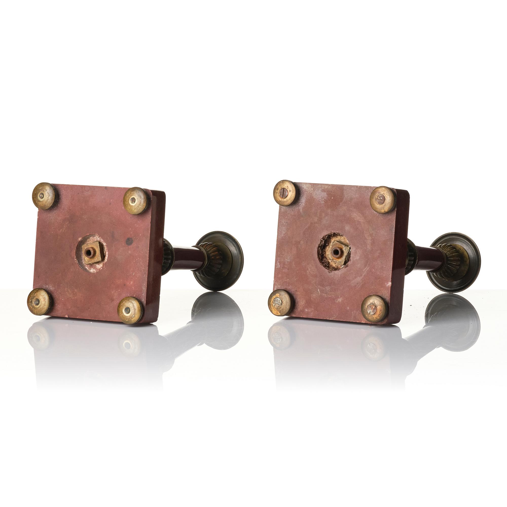 A pair of presumablu russian candlesticks.