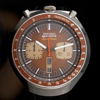 HERRARMBANDSUR, Seiko, 5 Sports Speed Timer "Bull Head", 1975.