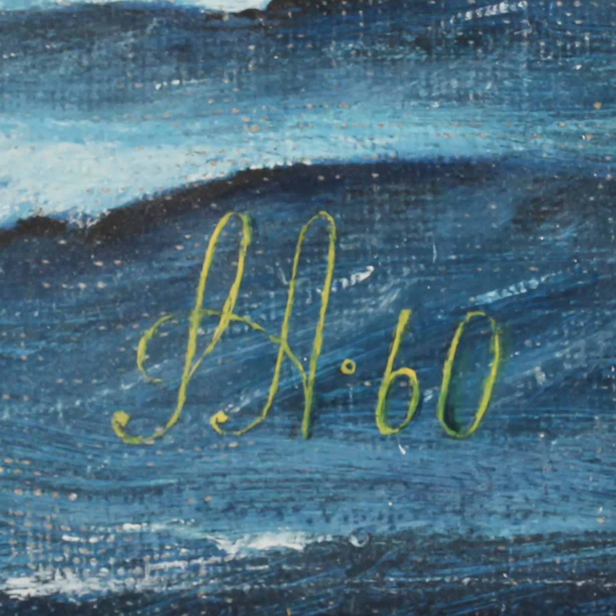 OKÄND KONSTNÄR, olja på duk, monogramssignerad PA, daterad -60.