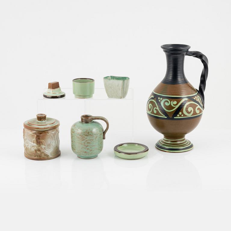 Upsala Ekeby, keramik, 7 delar, 1900-talets mitt.