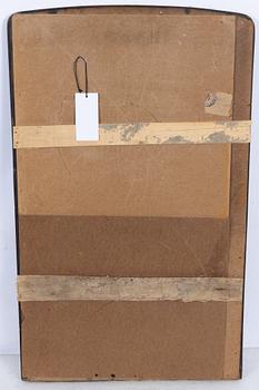 Unidentified artist, a reverse glasspaintin "Shah Abbas with servants", Iran / Persia, 20th century.