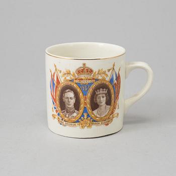 A coronation mug of King George VI and Queen Elisabeth 1937.
