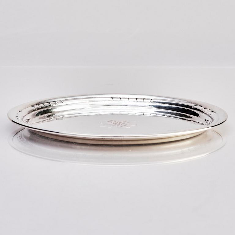 Georg Jensen, a silver coaster, design no 65, Copenhagen 1920.