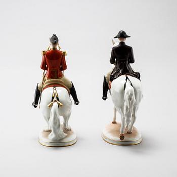 A pair of porcelain figurines, Augarten, Vienna, Austria, 20th century.