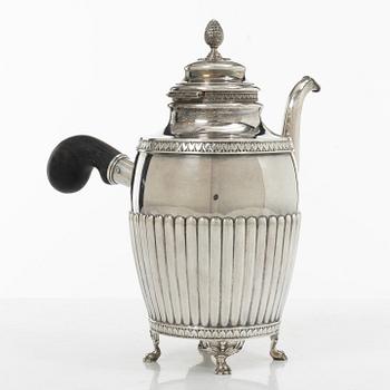 Kaffekanna, silver, KG Markströms Guldsmeds AB, Uppsala, 1931.