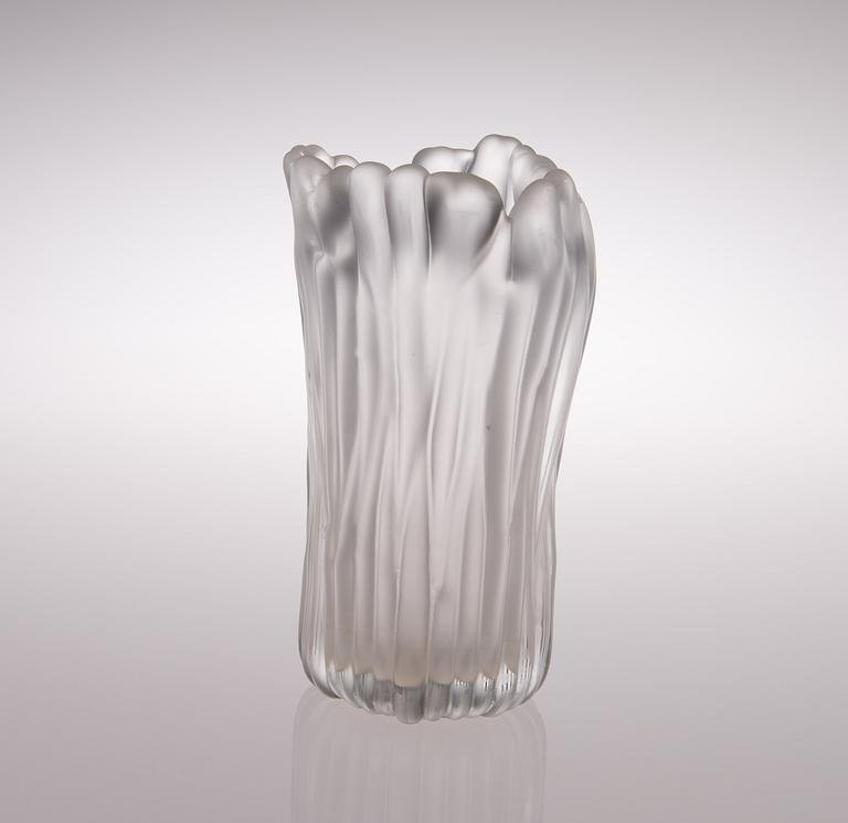 TAPIO WIRKKALA, VAS, glas, Jäkälä (Renlav), signerad Tapio Wirkkala Iittala. JÄKÄLÄ,