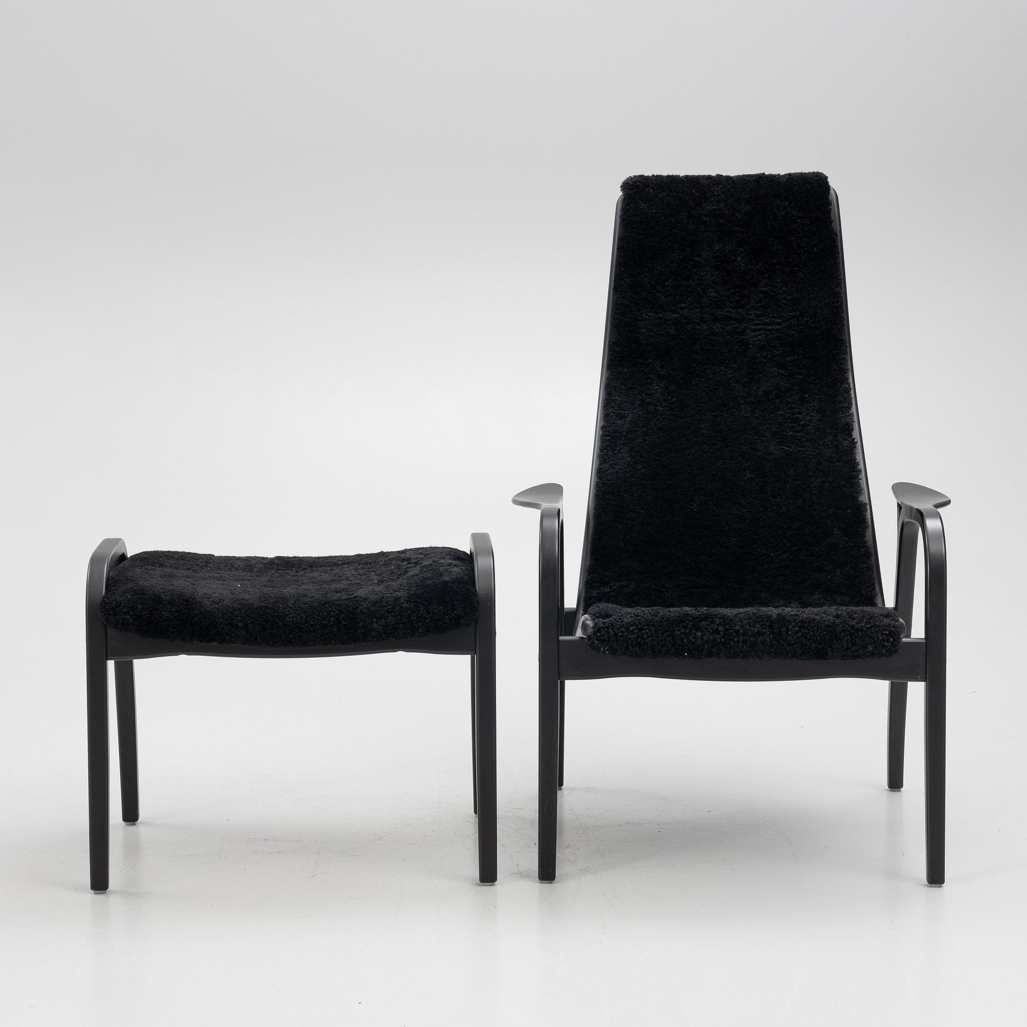 Yngve Ekström, a 'Lamino' easy chair with footstool, Swedese, 2018.