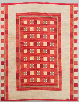 CARPET, flatweave (rölakan), KB KLH, 1950/60-`s. Circa 219 x 171 cm.