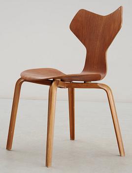 An Arne Jacobsen 'Grand Prix' teak chair, Fritz Hansen, Denmark 1950's-60's.